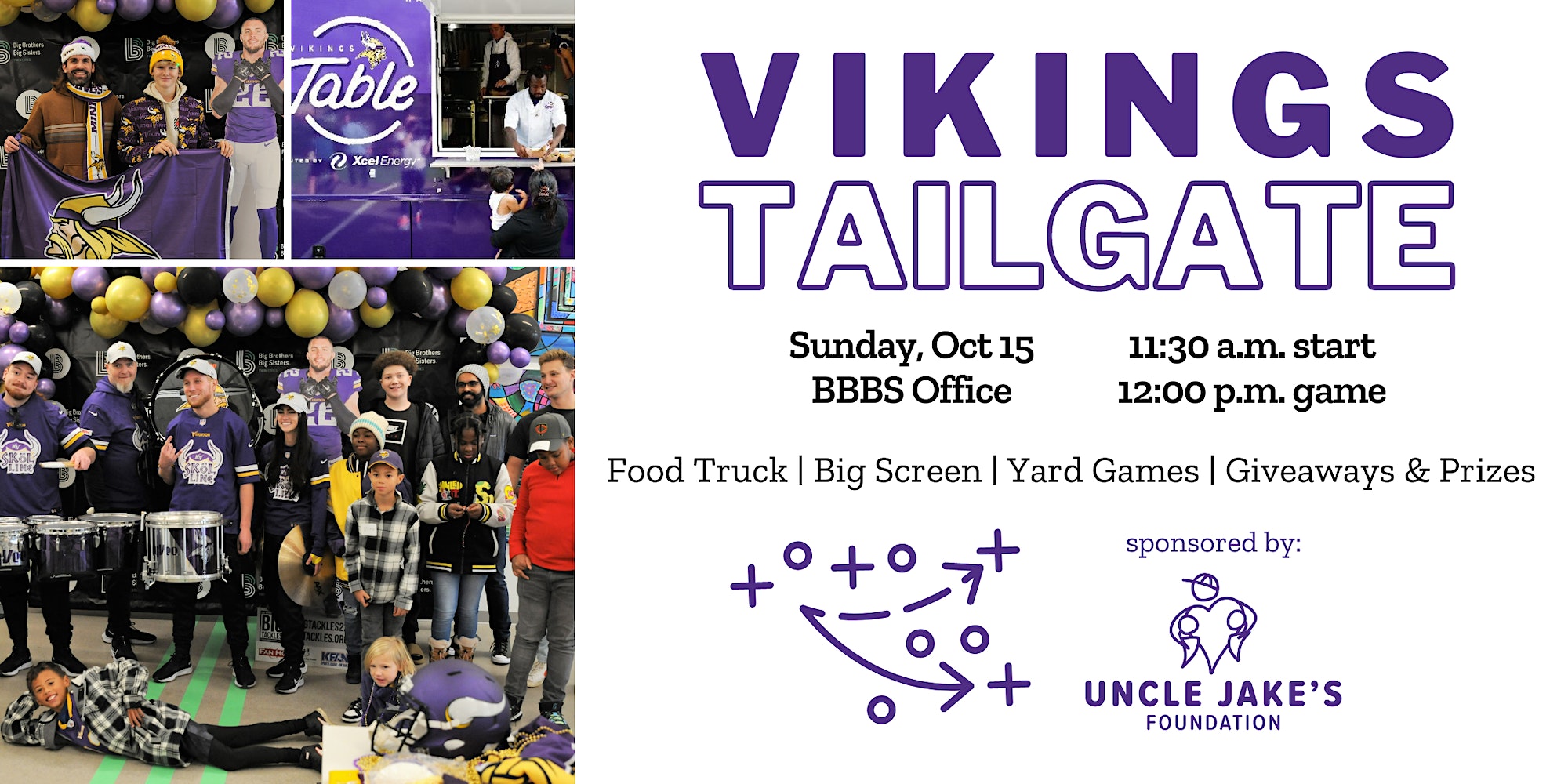 Vikings Tailgate Party with Uncle Jake's Foundation - BBBS Twin Cities